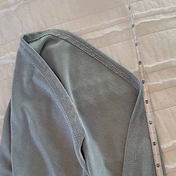 Lulu's Dreamy Date Sage Blue Surplice Midi Dress - Picture 12 of 12